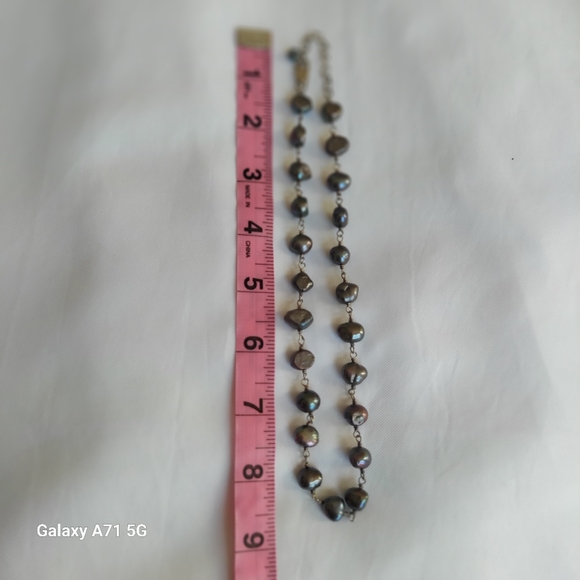 Silpada Iridescent Gray Freshwater Pearl  Necklace 925 Silver - Picture 7 of 10